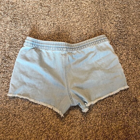 Aerie light wash chambray pull on shorts - Picture 3 of 3